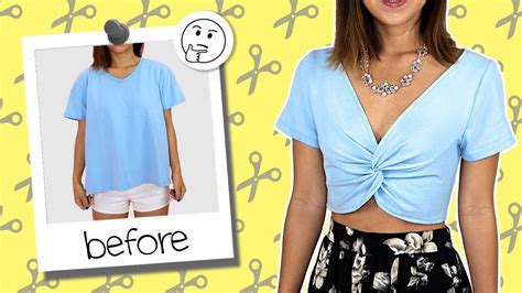 how to cut a tshirt into a crop top